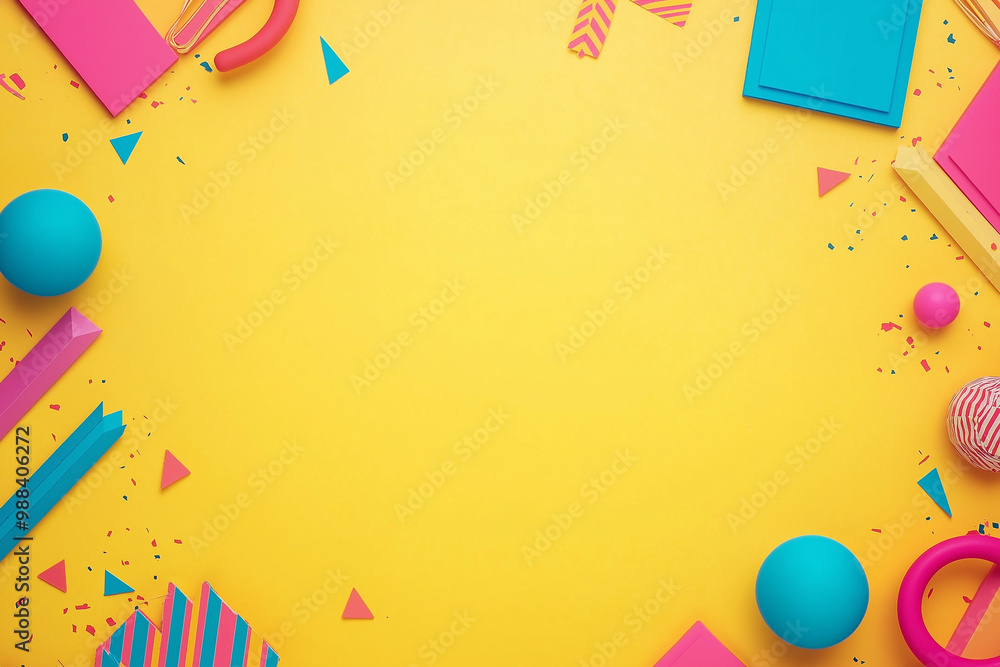 Aufkleber frame background with retro nice elements