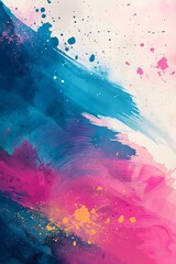 Fototapeta premium Abstract Art Background With Pink, Blue and Yellow Colors