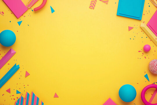 Frame background with retro nice elements