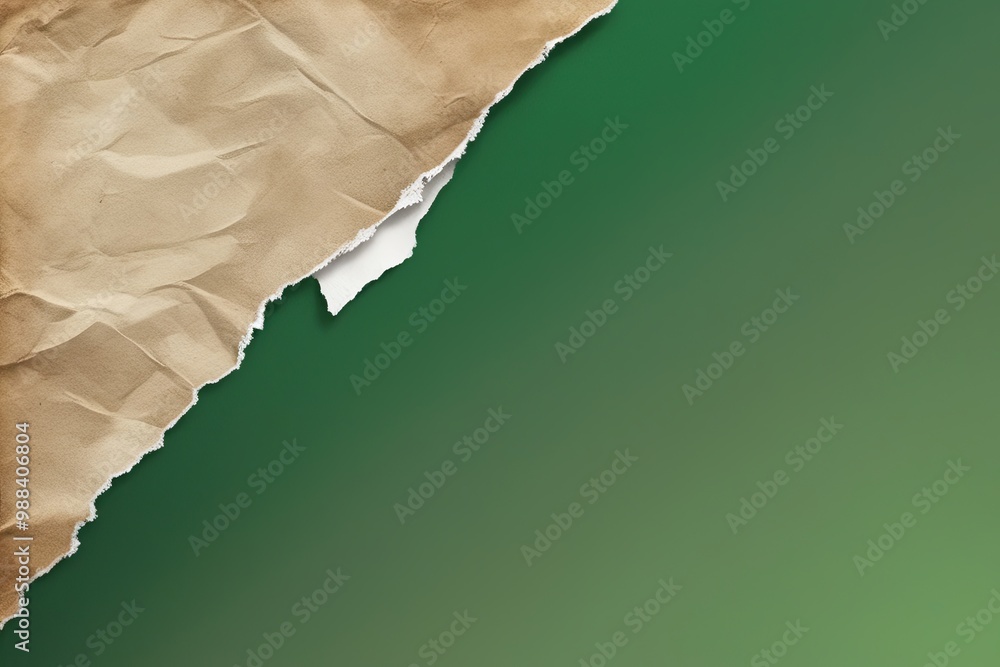 Poster distressed paper texture merging with fresh green gradient background
