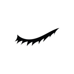 Eyelash icon logo design template isolated illustration