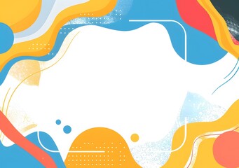 Fototapeta premium Abstract Colorful Background With Wavy Lines And Dots