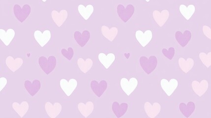 Lovely Hearts Pattern on Soft Pastel Background