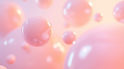 Ethereal Bubbles Floating in Pastel Hues