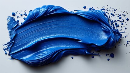 Blue Paint Texture Scratches Isolated on Transparent Background