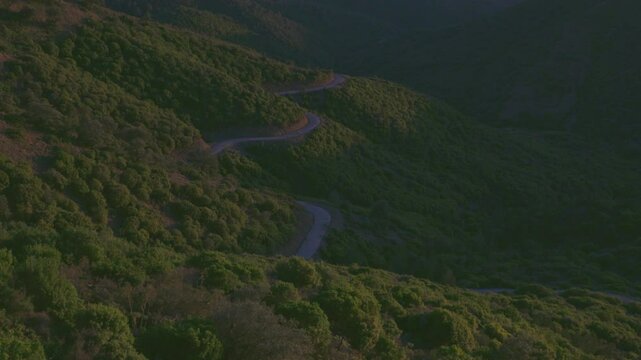 road view from the top of the mountain
