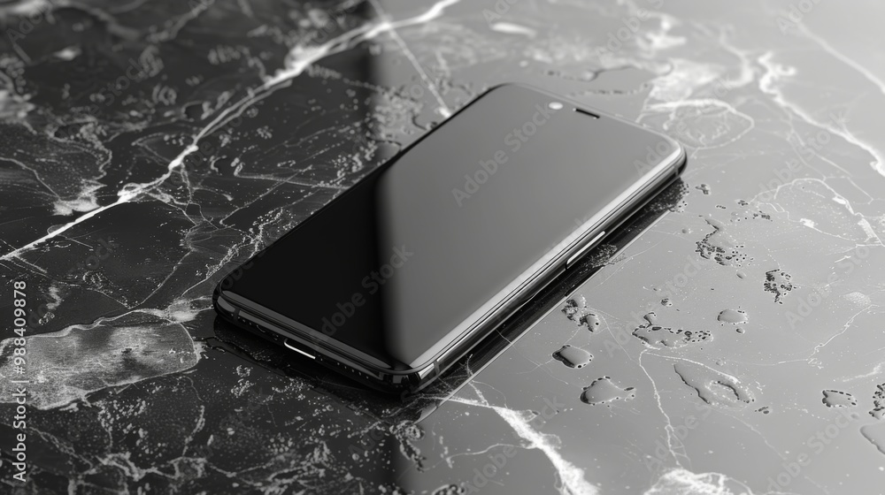 Poster capture the elegance of a super slim smartphone with an edge-to-edge display that offers an immersiv