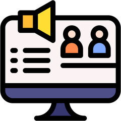 Vector Icon Digital marketing, online marketing, promotion, advertising, content