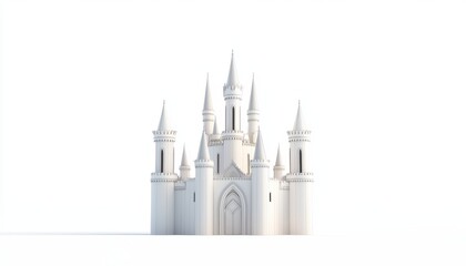 Fototapeta premium A highly detailed 4k image of a medieval castle, with its towers and turrets reaching into the sky
