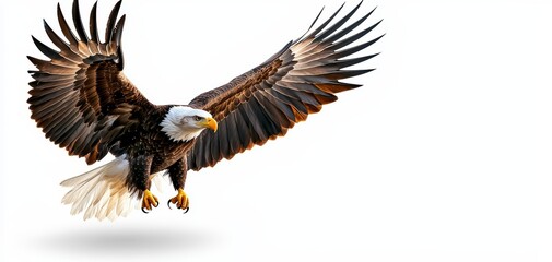 Fototapeta premium A hyper realistic image of a majestic eagle in flight