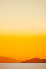 Obraz premium Orange Sky Sunset Mountain Range Landscape