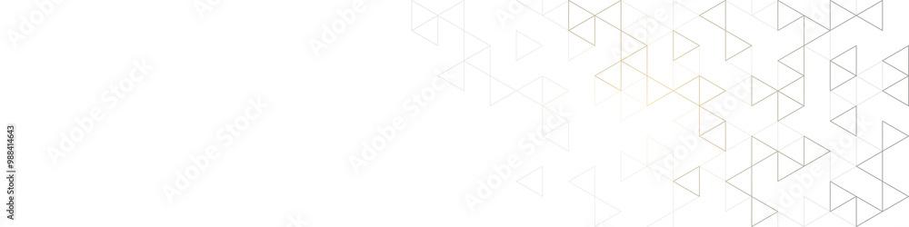 Poster graphic design element for web page or banner with a geometric pattern of triangle shapes