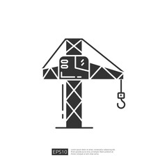 Construction Crane OutIcon, Simple Design for Websites and Mobile Applications