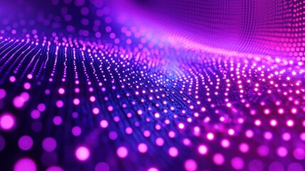 Sparkling Purple Particle Wave Abstraction