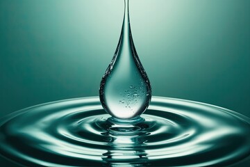 Melted Ice Droplet in Pure Crystal Clear Liquid with Natural Cooling Effect