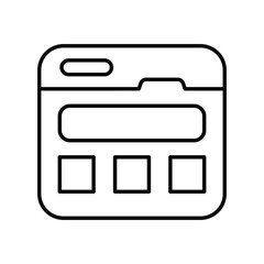 web content line icon with white background vector stock illustration