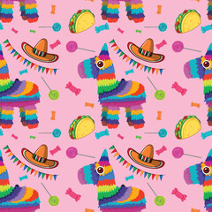 Colorful Fiesta Seamless Pattern