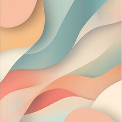 Obraz premium Abstract Background with Wavy Layers of Pastel Colors