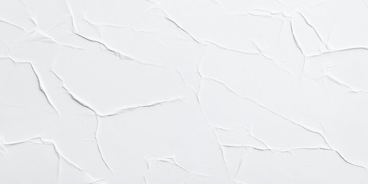 Closeup of a crumpled white paper surface.