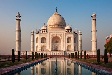 Stunning Isolated Taj Mahal in Agra as a Must-See Architectural Landmark