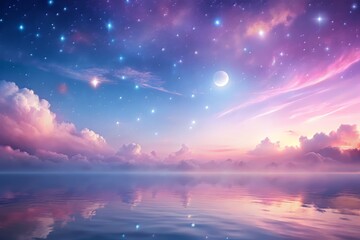 Obraz premium Dreamy skies with delicate wisps of pink mist curling around each other, evoking a sense of serenity and tranquility, perfect for a calming digital wallpaper.