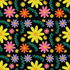 Vibrant Floral Seamless Pattern