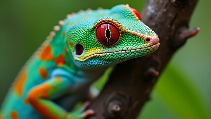 Obraz premium Lizard on a branch