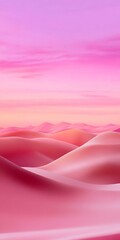 Fototapeta premium Abstract Pink Desert Landscape Illustration