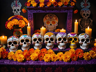 Vibrant Day of the Dead Altar: A Celebration of Life and Memory
