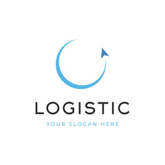 Logistics logo template design for delivery with a creative concept. Logo can be for business, express delivery.