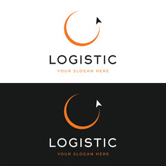 Logistics logo template design for delivery with a creative concept. Logo can be for business, express delivery.