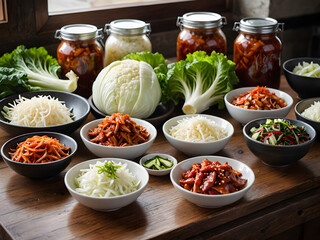 Fresh Ingredients for Traditional Korean Kimchi