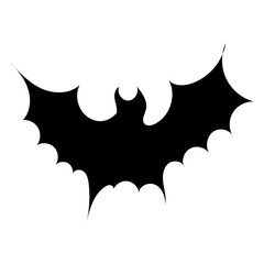 Halloween icon. Silhouette of a bat in flight, night, darkness. Night, Halloween, spook, spirit, stars, scary, afterlife, monster, specter, fearful, trick or treats