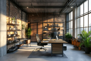 Industrial Loft Office Interior Design