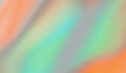 Abstract grainy color gradient backdrop design. Colorful abstract gradient background featuring a grainy texture is blending smoothly from orange green