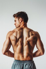 Fototapeta premium A person facing away from the camera, unknown intentions