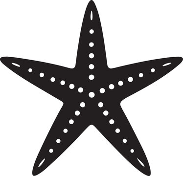 recommend clip art: A Starfish vector silhouette isolated on white background