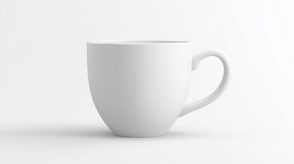 Fototapeta premium White coffee mug isolated on a solid white background. isolated on a solid white background. Illustrations 