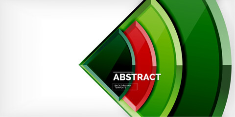 Obraz premium Glossy circles geometric background. Vector Illustration For Wallpaper, Banner, Background, Card, Book Illustration, landing page