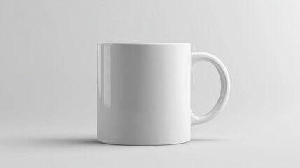 Obraz premium White coffee mug isolated on a solid white background. isolated on a solid white background. Illustrations 