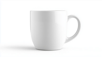 Obraz premium White coffee mug isolated on a solid white background. isolated on a solid white background. Illustrations 