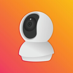 CCTV ELEMENT,CCTV FLAT DESIGN,VECTOR CCTV,CCTV SMART HOME ON GRADIENT BACKGROUND