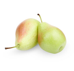 Ripe pears isolated on white background