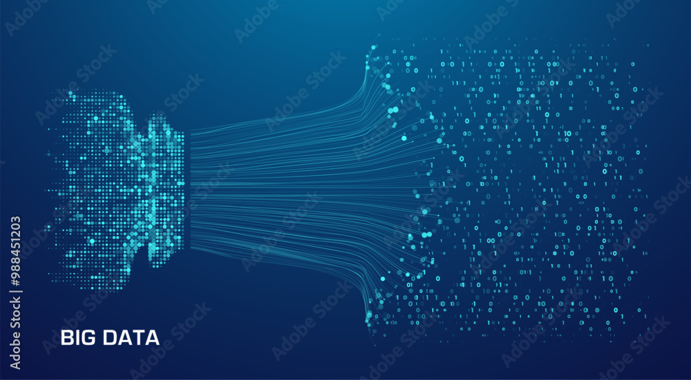 Poster abstract infographics visualization. big data code representation. futuristic network or business an