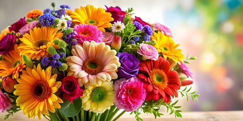 Vibrant bouquet of colorful flowers perfect for any occasion, flowers, vibrant, colorful, arrangement, beautiful, bouquet