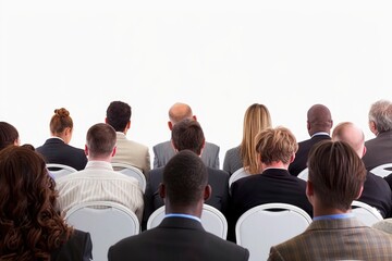 Obraz premium Group of people seated and focused on speaker,