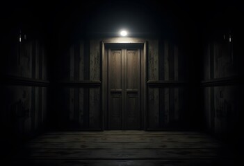 Obraz premium Dark Wooden Doorway