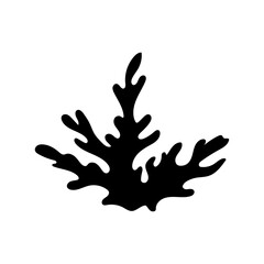 Coral icon vector. Coral reef illustration sign. Algae symbol. Marine life logo.