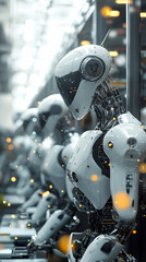 Fototapeta premium AI-Powered Robots in the Workforce