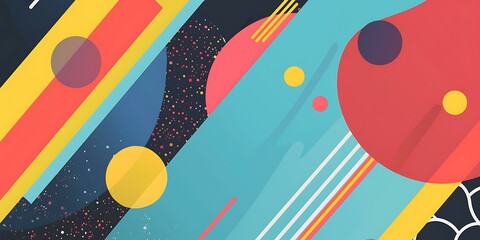Abstract Geometric Shapes Background Pattern Design